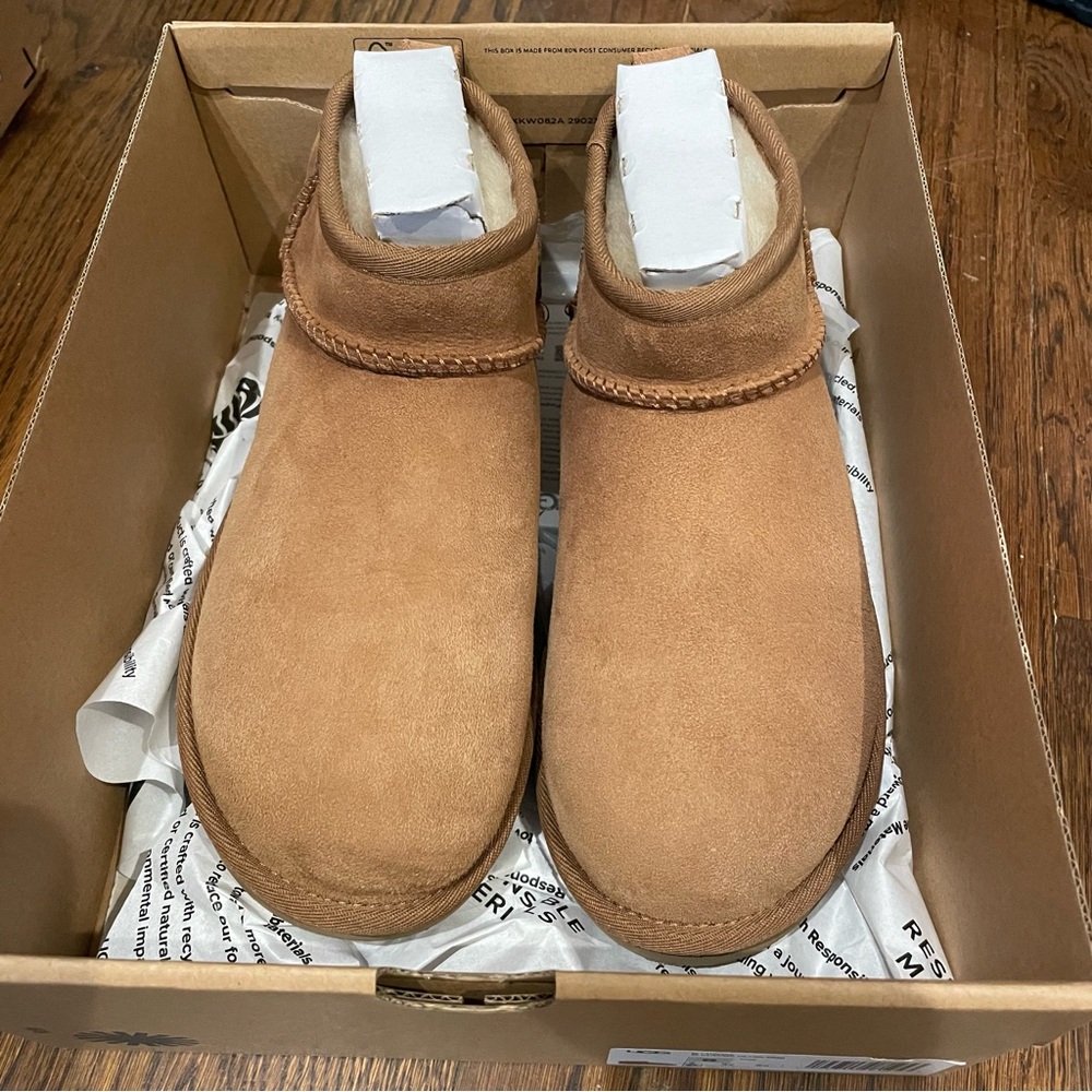 UGG Chestnut Suede Mini Ankle Booties - Picture 3 of 10